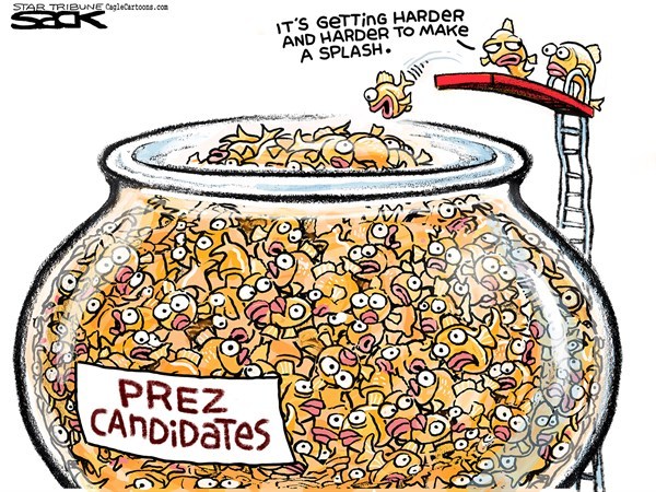 Editorial cartoon: Harder to make a splash