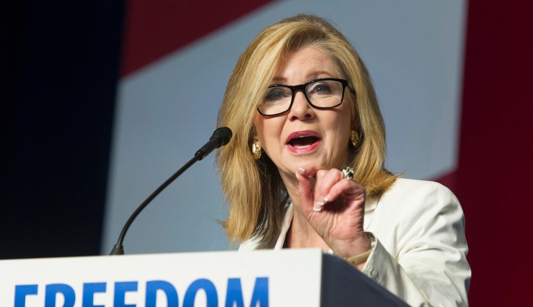 Twitter really stepped in it on Monday when it blocked blocked Rep. Marsha Blackburn's video launching her Senate bid. (AP Photo/Cliff Owen)