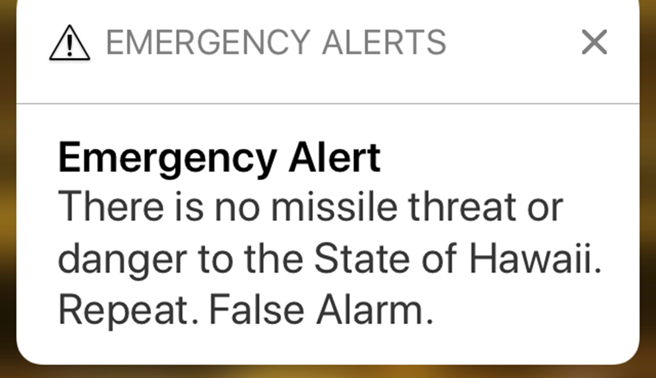 White House calls false Hawaii missile alert ‘a state exercise’