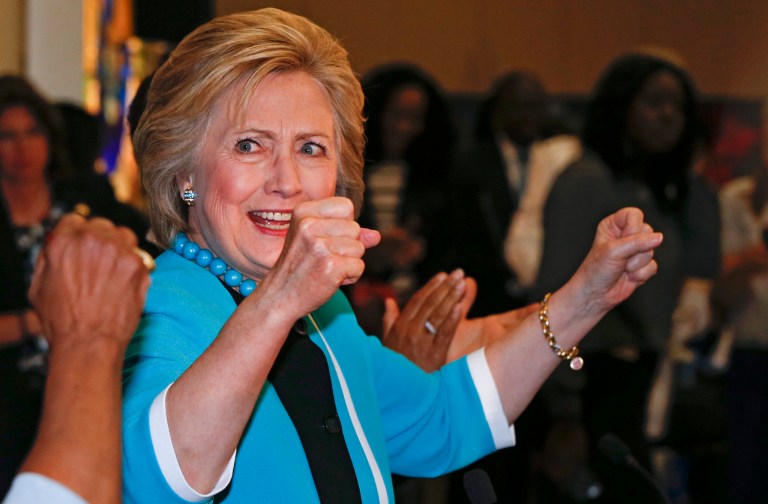 Hillary Clinton won Nebraska's primary on Tuesday, but her victory there won't earn her any delegates. (AP Photo/Damian Dovarganes)