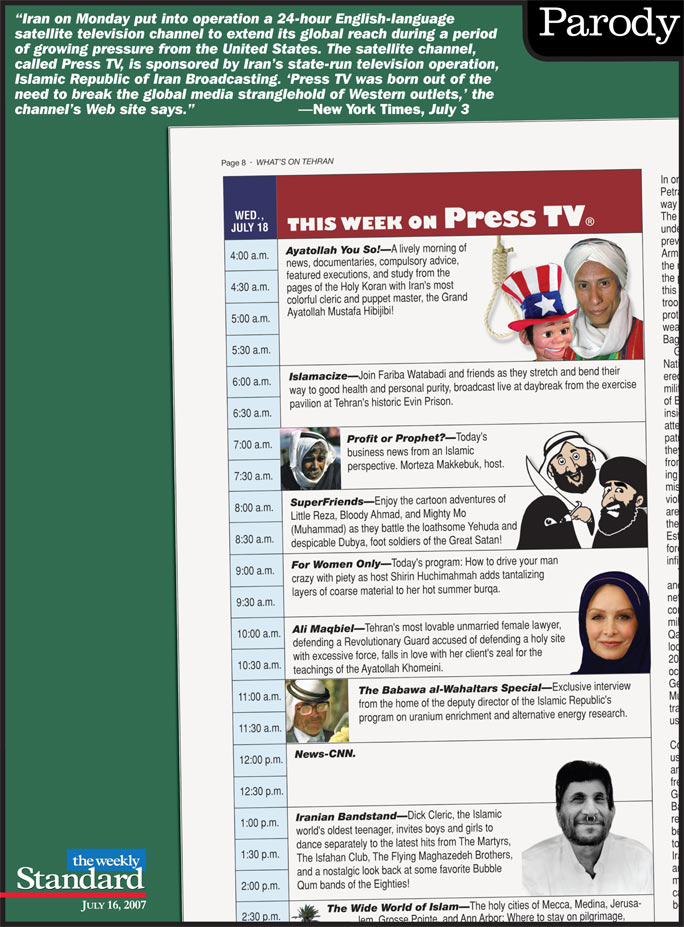 Iranian broadcasting schedule.