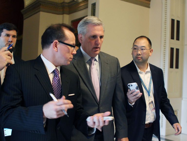 As of late Friday, there was only one announced challenge to McCarthy becoming speaker, Rep. Daniel Webster. (AP)