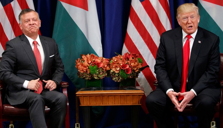 President Trump met with Jordan's King Abdullah II during the United Nations General Assembly in New York. (AP Photo/Evan Vucci)