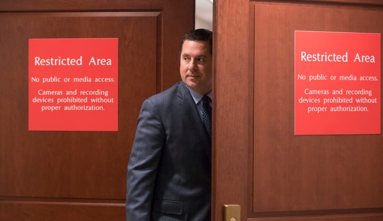 Rep. Devin Nunes asked Christopher Wray to make a note of any inaccuracies, national security concerns, or info that could jeopardize FBI sources, according to a report. (AP Photo/J. Scott Applewhite)