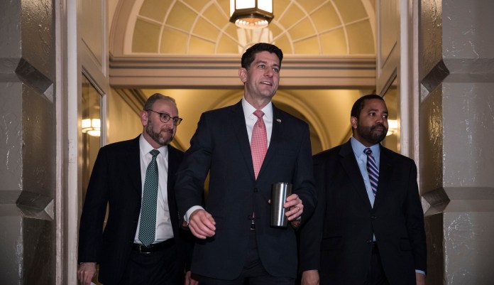 "We are still in shutdown. We are waiting for the Senate Democrats to open the government back up," House Speaker Paul Ryan said. (AP Photo/J. Scott Applewhite)