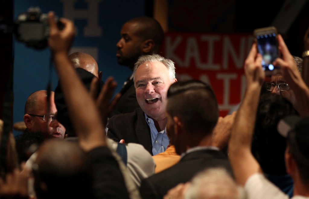 Tim Kaine’s motorcade hit by a car
