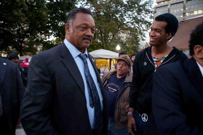 Jesse Jackson downtown Monday, compares Occupy to civil rights movement