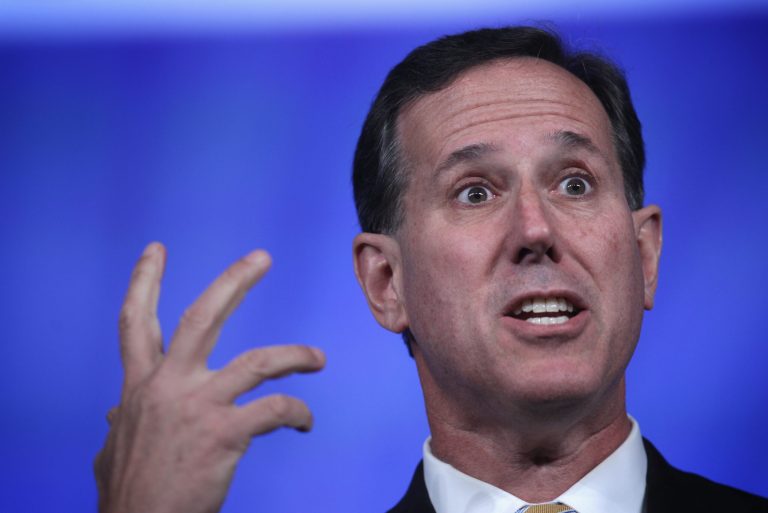 Former U.S. Sen. Rick Santorum, R-Pa., speaks during the 2015 Southern Republican Leadership Conference May 21, 2015 in Oklahoma City. (Photo by Alex Wong/Getty Images)