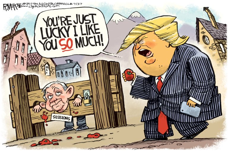 Editorial cartoon: You’re lucky I like you so much!