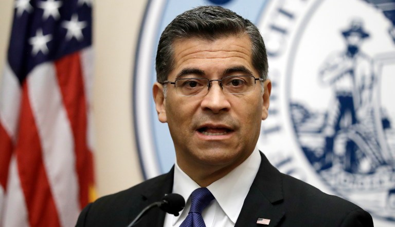California Attorney General Xavier Becerra is suing the Trump administration in federal court for allowing more employers to opt out of providing no-cost birth control to women by claiming moral or religious objections. (AP Photo/Marcio Jose Sanchez)