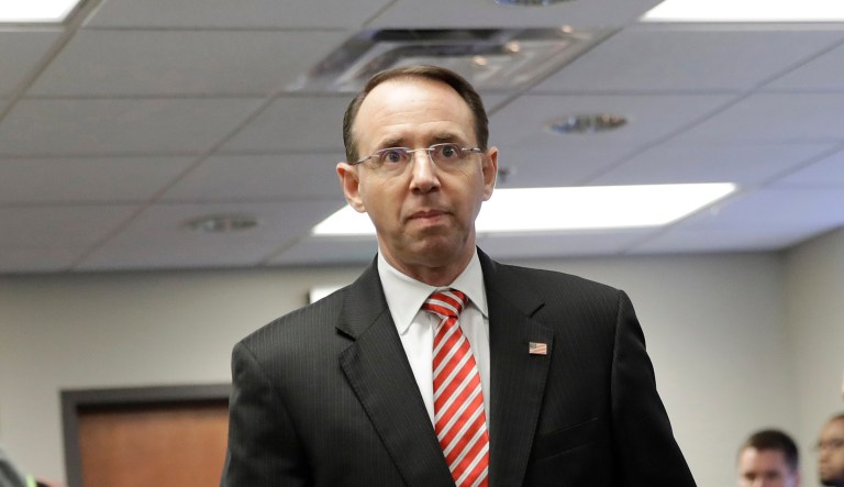 The key question is whether Deputy Attorney General Rod Rosenstein initiated the decision to fire James Comey, or whether Trump directed Rosenstein to write a memo that would justify his firing the FBI director. (AP Photo/Patrick Semansky)