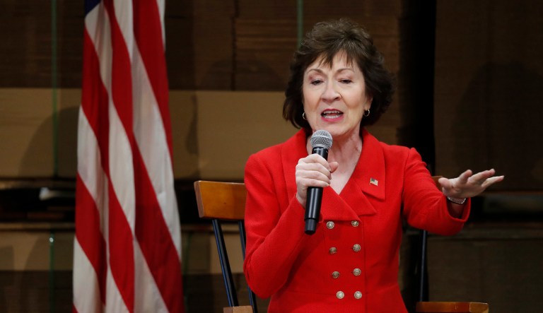 Sen. Susan Collins said that she is still concerned about the tax reform bill's provision to repeal Obamacare's individual mandate penalty, but will vote in favor of advancing the bill. (AP Photo/Robert F. Bukaty)