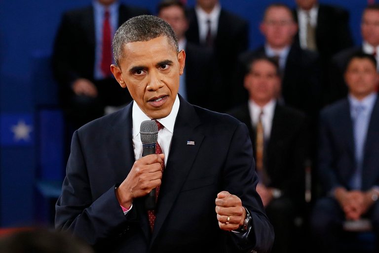 President Barack Obama during the second presidential debate. (AP Photo)