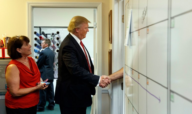 Donald Trump's presidential campaign plans to open three new offices in North Carolina. (AP Photo/Evan Vucci)