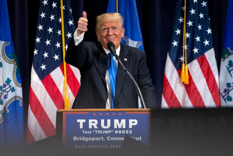 A top Washington lobbyist intends to raise $200 million over the next six months for Donald Trump to use should he make it to the general election. (AP Photo/Michael Dwyer)