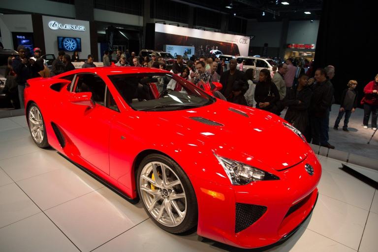 A new Lexus sports car on display at the Washington Auto Show, Walter E. Washington Convention Center in D.C. on Feb. 2, 2013. (Graeme Jennings/Examiner)