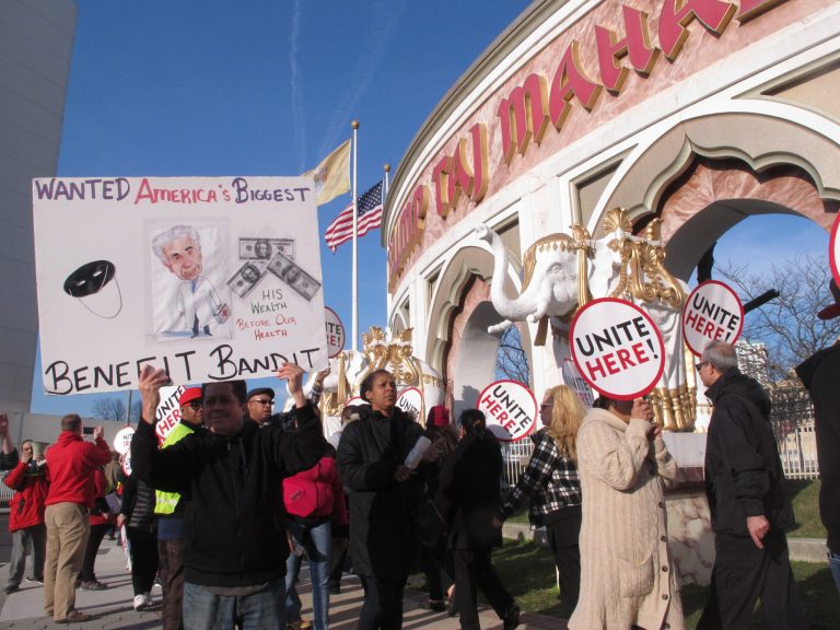 Bankruptcy court allowed the Trump Taj Mahal to alter the terms of its contract with 1,100 union members. (AP Photo/Wayne Parry)
