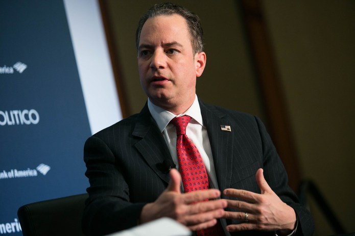 "He accepts the fact that Russia and other entities engage in cyberattacks in the United States all day long," Priebus said. "He accepts the case that this particular case was entities in Russia, so that's not the issue." (Graeme Jennings/Examiner)