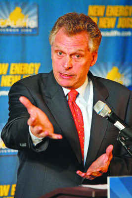 Democratic gubernatorial hopeful Terry McAuliffe.