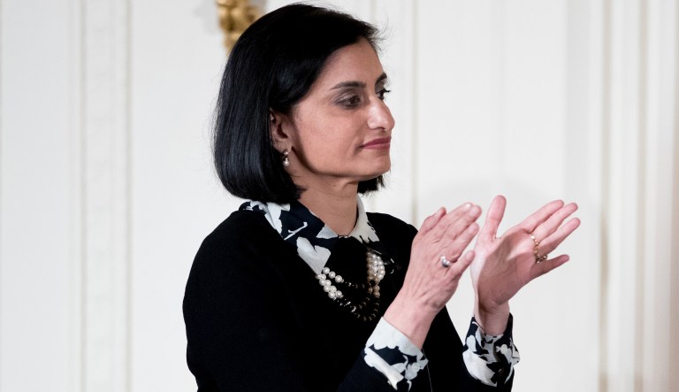 On Nov. 7, 2017, CMS Administrator Seema Verma spoke before the National Association of Medicaid Directors and announced steps the Trump administration was taking to modernize and improve the Medicaid program through Section 1115 Demonstration Waivers. (AP Photo/Andrew Harnik)