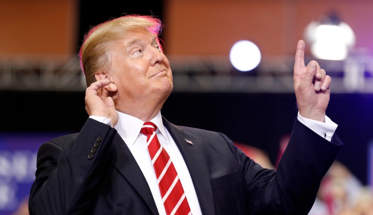 If Trump is going to slam the press for lying, he should avoid doing the same thing himself. (AP Photo/Alex Brandon)
