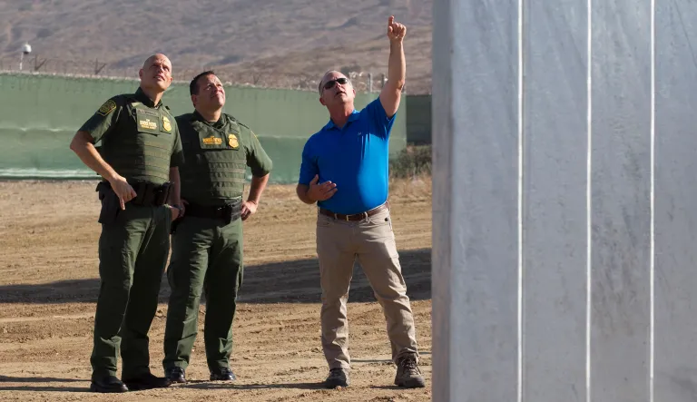 Since his campaign, President Trump has sought a physical barrier on the U.S.-Mexico border as a way to stem the tide of illegal immigrants into the U.S. (John Gibbins/The San Diego Union-Tribune via AP, Pool)