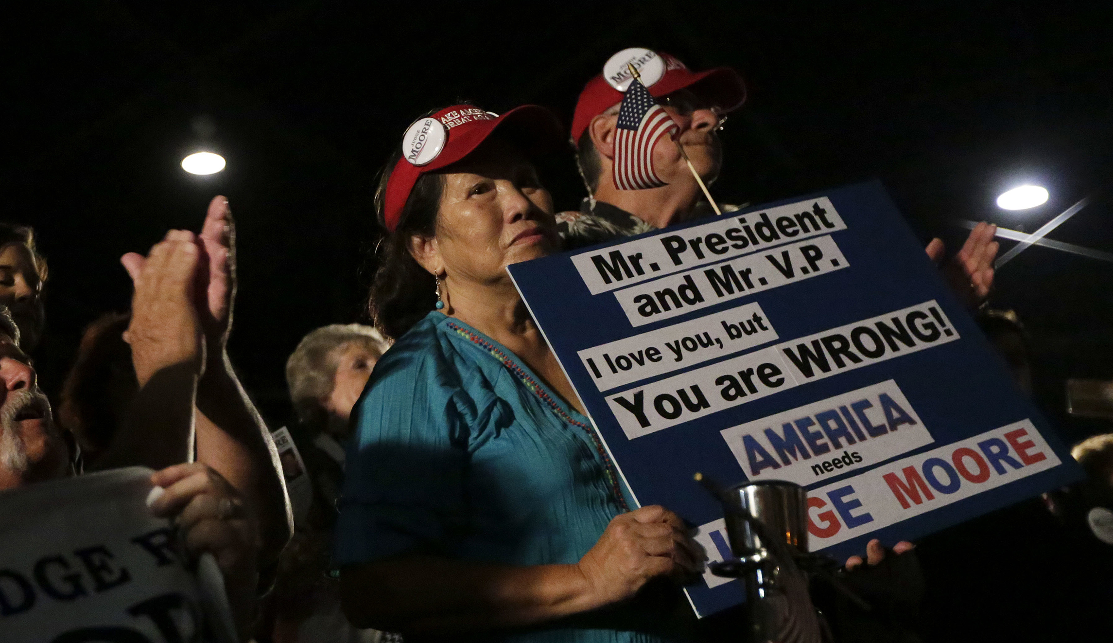 Trump supporter civil war in Roy Moore vs. Luther Strange Alabama Senate primary