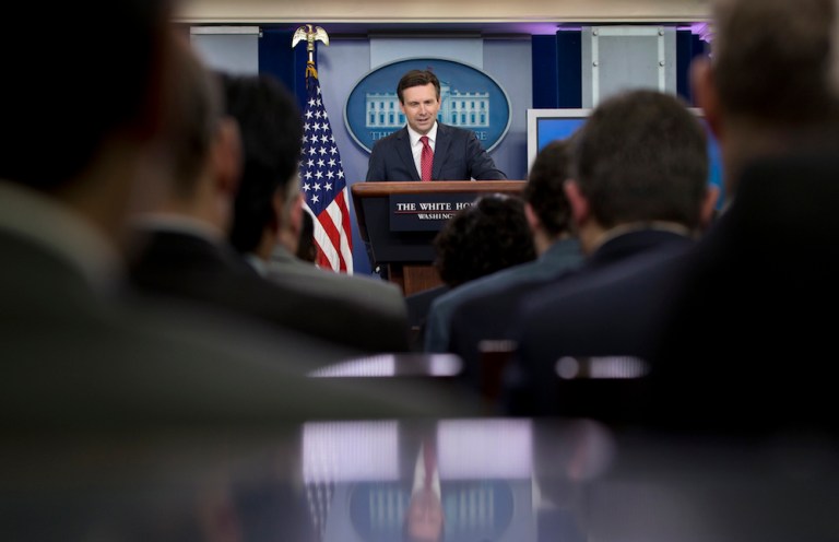His May 27 visit to the site of the world’s first nuclear bombing will —œhighlight the remarkable transformation in the relationship between Japan and the United States,—£ Earnest said. (AP Photo/Carolyn Kaster)
