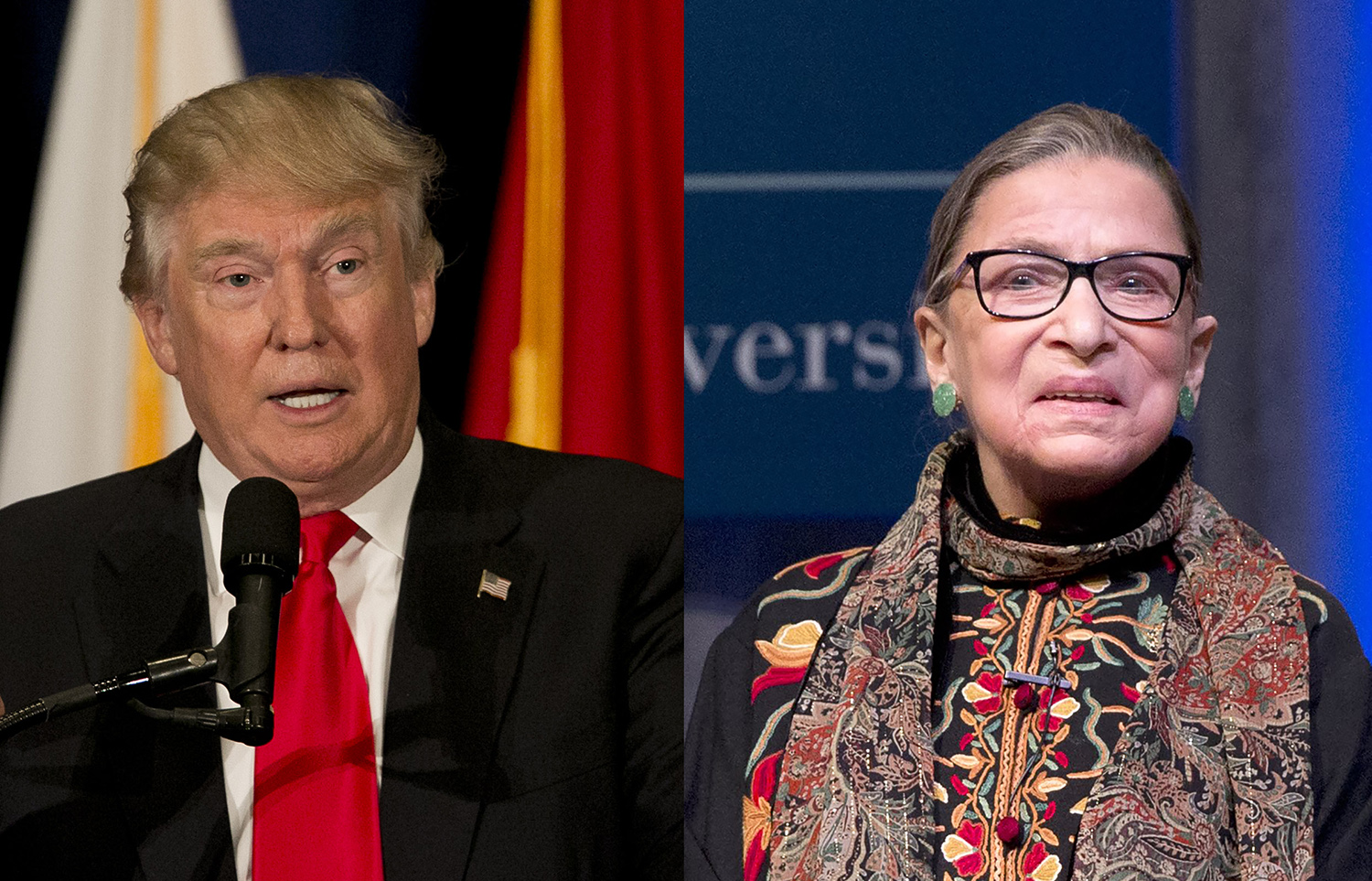 ‘A disgrace’: Trump shoots back at Ruth Bader Ginsburg