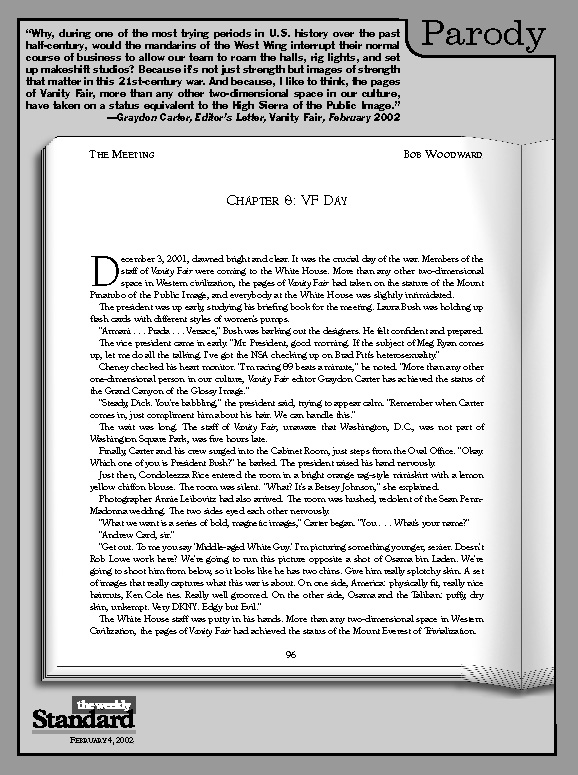 Vanity Fair comes to Pennsylvania Avenue.