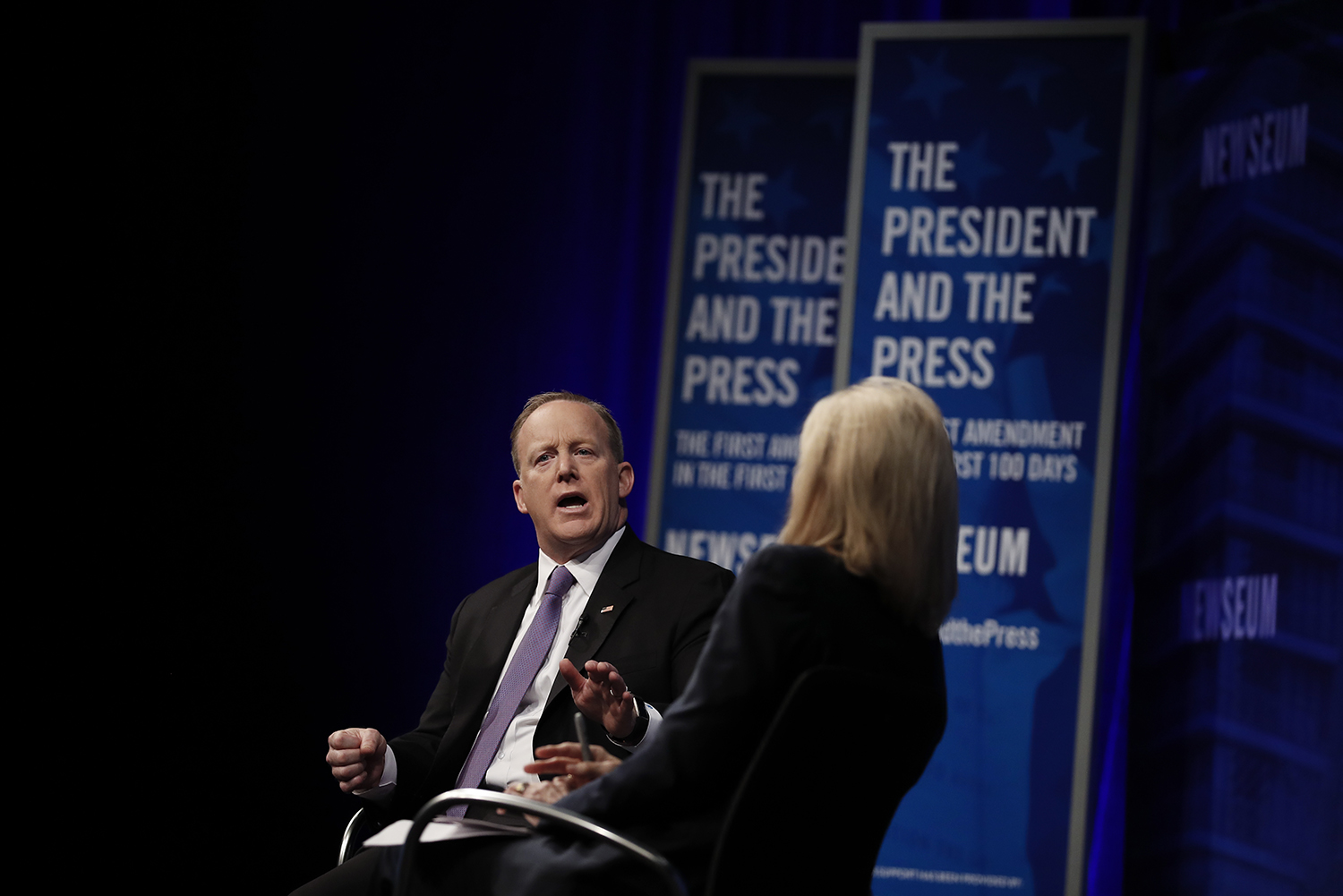 Sean Spicer says he loves his job despite being an occasional punching bag