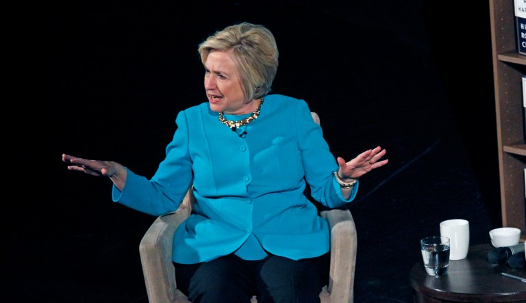 Clinton sat on the nine-member panel as then-secretary of state. (Angela Peterson/Milwaukee Journal-Sentinel via AP)