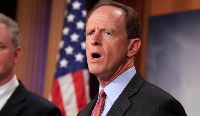"You know, I think a write-in is something we should certainly explore. I think Luther Strange would be a strong candidate for a write-in," Toomey said. (AP Photo/Manuel Balce Ceneta)