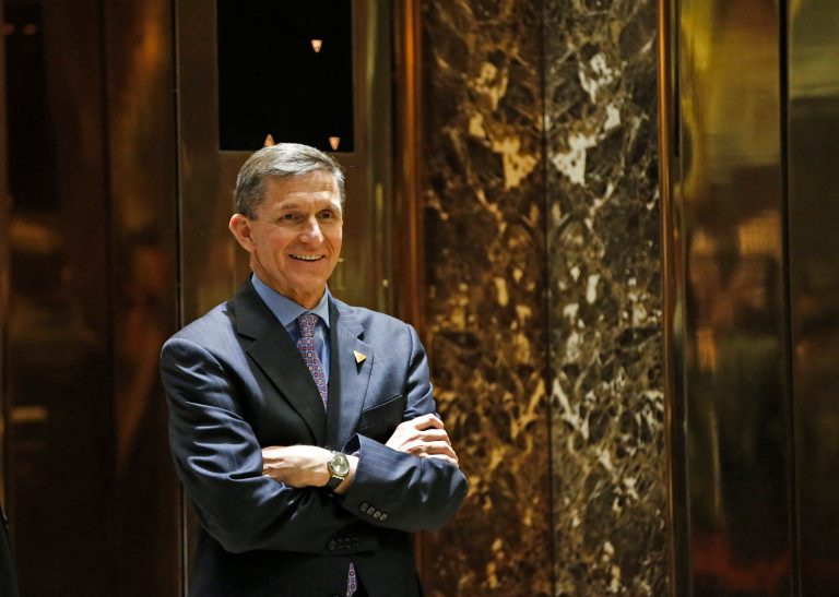 Two Democratic senators are asking the directors of National Intelligence, FBI and Office of Personnel Management to investigate President-elect Trump's national security adviser, Michael Flynn, out of concerns he mishandled classified information and other allegations. (AP Photo/Kathy Willens)