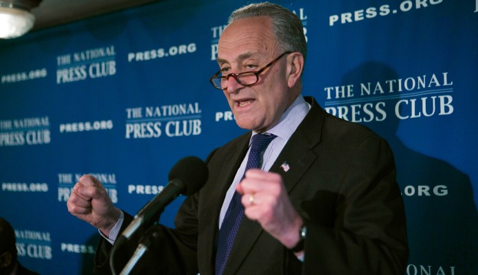 "If a clean DREAM Act does not come to the floor in September, we're prepared to attach it to other items this fall until it passes," Schumer said. (Graeme Jennings/Examiner)