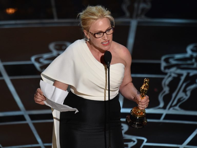 Patricia Arquette accepts the award for best actress in a supporting role for 