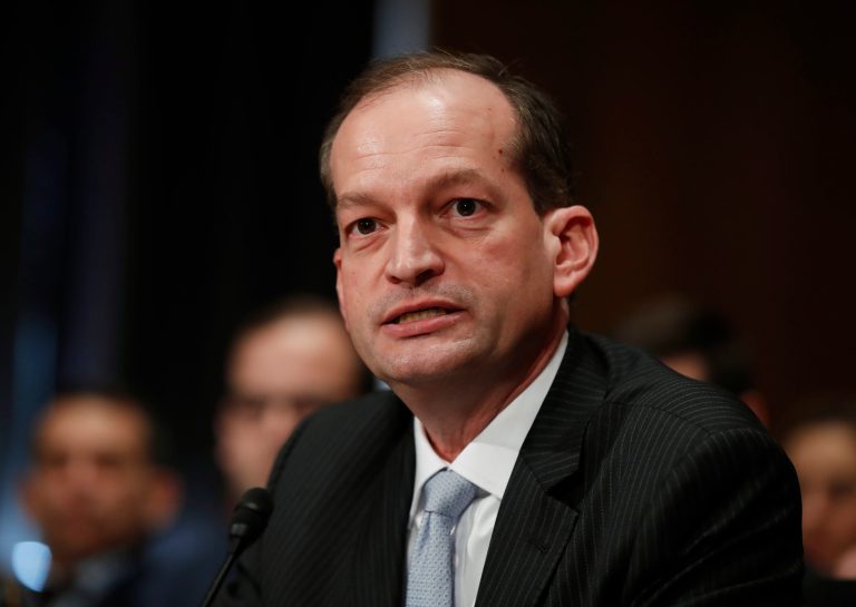 President Trump's pick to head the Labor Department, former assistant attorney general for civil rights Alexander Acosta, is heading toward a relatively easy confirmation when he gets a vote in the full Senate this month. (AP Photo/Manuel Balce Ceneta)