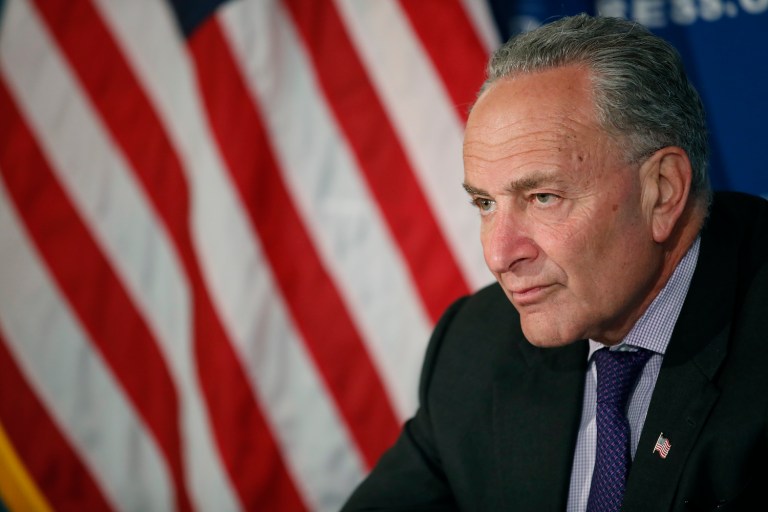 —œWhat we hear in the speech and what the president actually does are contradictory,—? Schumer said. (AP Photo/Alex Brandon)
