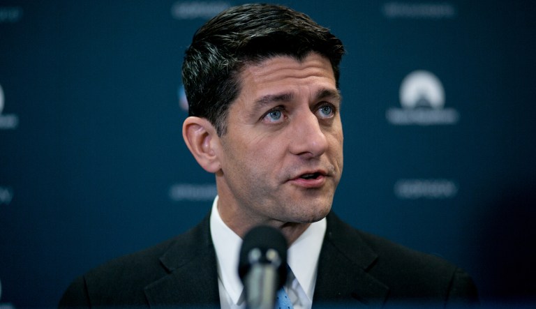 House Speaker Paul Ryan speaks at a press conference following a House conference meeting on Capitol Hill, Tuesday, June 27, 2017. (Graeme Jennings/Examiner)