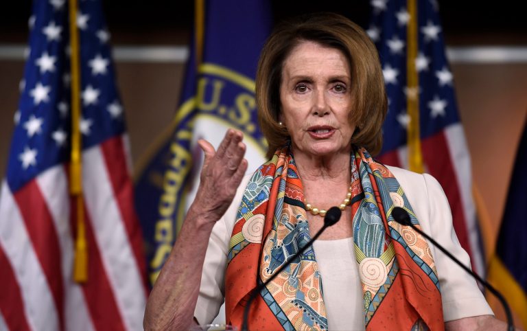 House Minority Leader Nancy Pelosi speaks during a news conference on Capitol Hill in Washington. (AP Photo/Susan Walsh)