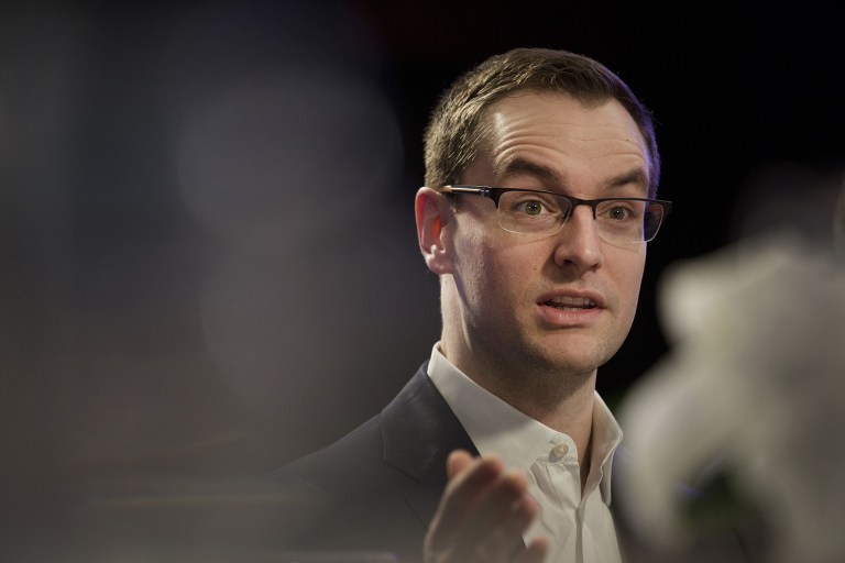 "All we know now is what experts are telling us," Clinton campaign manager Robby Mook said. "I would refer everybody here to reporting today in the New York Times and today in the Washington Post." (Victor J. Blue/Bloomberg)