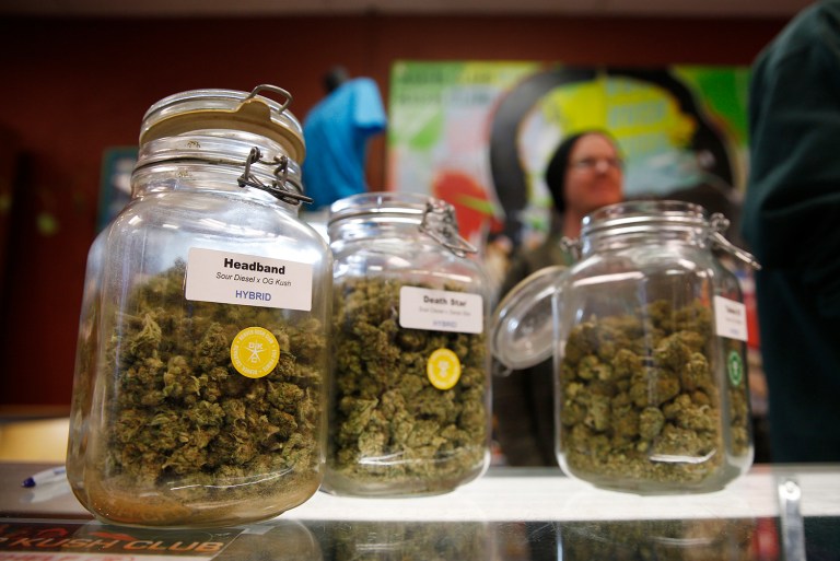 On April 20, known among marijuana smokers as the high holiday 4/20, marijuana dispensaries in Colorado sold $7.3 million worth of legal pot. (AP Photo/David Zalubowski)