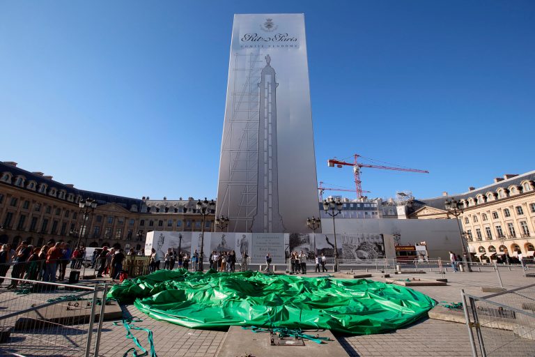 The controversial inflatable statue 