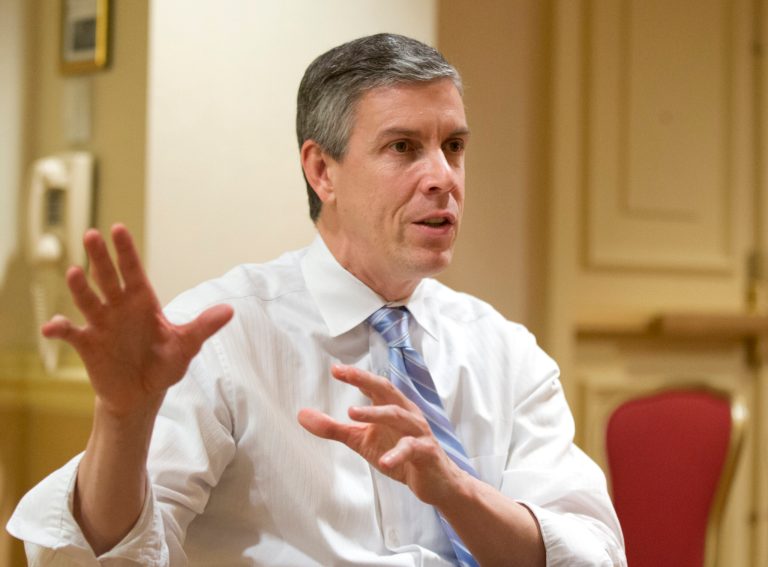 Education Secretary Arne Duncan claimed that pink slips are already going out to teachers because of sequester cuts. (Photo: Manuel Balce Ceneta/AP file)