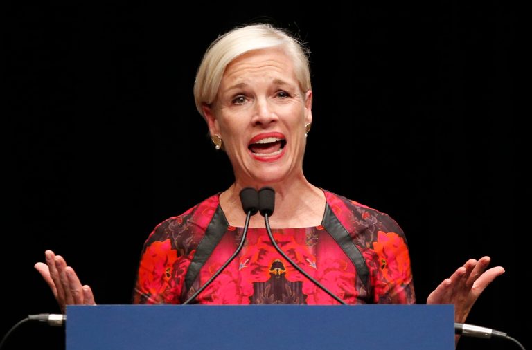 Cecile Richards, Planned Parenthood president, speaks in Orono, Maine. (AP Photo/Robert F. Bukaty)