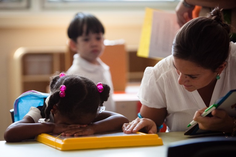 The District is adjusting its teacher-evaluation system; under the new method, only 35 percent of an instructor's score will be based on student performance. (Examiner file photo)