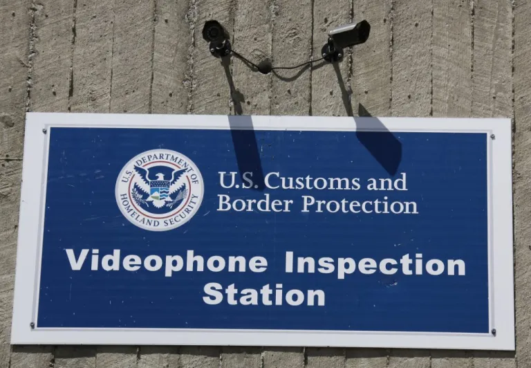 A Department of Homeland Security U.S. Customs and Border Protection Video Inspection Station in Buffalo, N.Y.