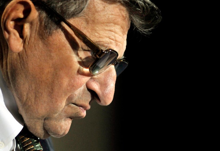 In this Sept. 30, 2008 file photo, Penn State football coach Joe Paterno listens to a question during his weekly news conference in State College, Pa. (AP Photo/Pat Little)