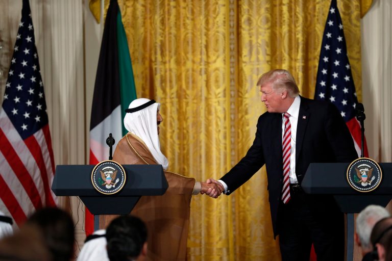Meeting with the Emir of Kuwait at the White House this past week, President Trump hit the right notes. He has forged a strong friendship with this Gulf nation, and it will serve America's interests. (AP Photo/Carolyn Kaster)