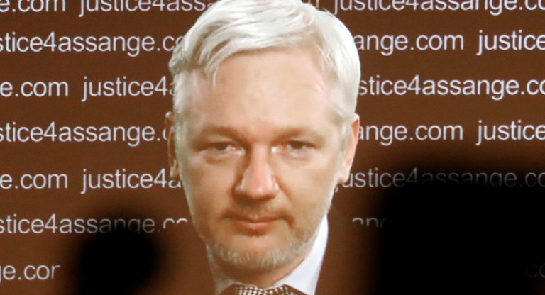 MSNBC host Joy Reid said she is blocking WikiLeaks founder Julian Assange, above, on Twitter for a tweet she claims was 